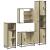 Set de mobilier de baie din 4 piese din lemn de stejar Sonoma GartenMobel Dekor