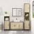 Set de mobilier de baie din 4 piese din lemn de stejar Sonoma GartenMobel Dekor