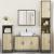 Set de mobilier de baie din 4 piese din lemn de stejar Sonoma GartenMobel Dekor