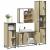 Set de mobilier de baie din 4 piese din lemn de stejar Sonoma GartenMobel Dekor