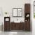 Set de mobilier de baie din 4 piese din lemn de stejar maro GartenMobel Dekor