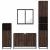 Set de mobilier de baie din 4 piese din lemn de stejar maro GartenMobel Dekor