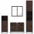 Set de mobilier de baie din 4 piese din lemn de stejar maro GartenMobel Dekor