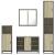 Set de mobilier de baie din 4 piese din lemn de stejar Sonoma GartenMobel Dekor