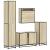 Set de mobilier de baie din 4 piese din lemn de stejar Sonoma GartenMobel Dekor