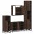 Set de mobilier de baie din 4 piese din lemn de stejar maro GartenMobel Dekor