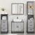 Set de mobilier de baie 4 piese Lemn stratificat gri Sonoma GartenMobel Dekor