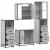 Set de mobilier de baie 4 piese Lemn stratificat gri Sonoma GartenMobel Dekor