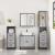 Set de mobilier de baie 4 piese Lemn stratificat gri Sonoma GartenMobel Dekor
