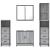 Set de mobilier de baie 4 piese Lemn stratificat gri Sonoma GartenMobel Dekor