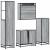 Set de mobilier de baie 4 piese Lemn stratificat gri Sonoma GartenMobel Dekor