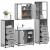 Set de mobilier de baie 4 piese Lemn stratificat gri Sonoma GartenMobel Dekor