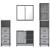 Set de mobilier de baie 4 piese Lemn stratificat gri Sonoma GartenMobel Dekor