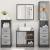 Set de mobilier de baie 4 piese Lemn stratificat gri Sonoma GartenMobel Dekor