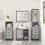 Set de mobilier de baie 4 piese Lemn stratificat gri Sonoma GartenMobel Dekor