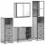 Set de mobilier de baie 4 piese Lemn stratificat gri Sonoma GartenMobel Dekor