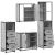 Set de mobilier de baie 4 piese Lemn stratificat gri Sonoma GartenMobel Dekor