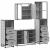 Set de mobilier de baie 4 piese Lemn stratificat gri Sonoma GartenMobel Dekor
