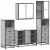 Set de mobilier de baie 4 piese Lemn stratificat gri Sonoma GartenMobel Dekor