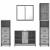 Set de mobilier de baie 4 piese Lemn stratificat gri Sonoma GartenMobel Dekor