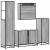 Set de mobilier de baie 4 piese Lemn stratificat gri Sonoma GartenMobel Dekor