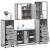 Set de mobilier de baie 4 piese Lemn stratificat gri Sonoma GartenMobel Dekor