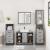 Set de mobilier de baie 4 piese Lemn stratificat gri Sonoma GartenMobel Dekor