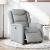 Fotoliu rabatabil electric, gri deschis, textil GartenMobel Dekor