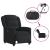 Fotoliu rabatabil electric, negru, material textil GartenMobel Dekor