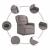 Fotoliu rabatabil electric, gri taupe, material textil GartenMobel Dekor