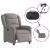 Fotoliu rabatabil electric, gri taupe, material textil GartenMobel Dekor