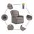 Fotoliu electric de masaj rabatabil, gri taupe, textil GartenMobel Dekor