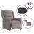 Fotoliu electric de masaj rabatabil, gri taupe, textil GartenMobel Dekor
