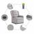 Scaun reclinabil electric pentru masaj Cloud Grey Fabric GartenMobel Dekor