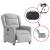 Scaun reclinabil electric pentru masaj Cloud Grey Fabric GartenMobel Dekor