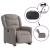 Fotoliu electric rabatabil cu ridicare, gri taupe, textil GartenMobel Dekor
