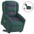 Fotoliu electric masaj rabatabil / ridicare verde închis textil GartenMobel Dekor