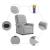 Scaun reclinabil electric pentru masaj Cloud Grey Fabric GartenMobel Dekor