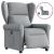 Fotoliu rabatabil electric, gri deschis, textil GartenMobel Dekor