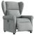 Fotoliu rabatabil electric, gri deschis, textil GartenMobel Dekor