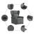 Fotoliu rabatabil electric, gri închis, material textil GartenMobel Dekor