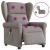 Fotoliu electric de masaj rabatabil, gri taupe, textil GartenMobel Dekor