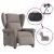 Fotoliu electric de masaj rabatabil, gri taupe, textil GartenMobel Dekor