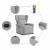 Scaun reclinabil electric pentru masaj Cloud Grey Fabric GartenMobel Dekor
