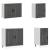 Set dulap de bucătărie 7 piese „Kalmar” lemn negru prelucrat GartenMobel Dekor