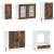Set dulap de bucătărie din 8 piese „Kalmar” stejar afumat Lemn GartenMobel Dekor