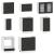 Set dulap de bucătărie 8 piese „Kalmar” lemn negru prelucrat GartenMobel Dekor