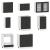 Set dulap de bucătărie 8 piese „Kalmar” lemn negru prelucrat GartenMobel Dekor