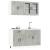Set dulapuri de bucătărie 4 piese „Kalmar” gri beton Lemn GartenMobel Dekor