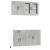Set dulapuri de bucătărie 4 piese „Kalmar” gri beton Lemn GartenMobel Dekor